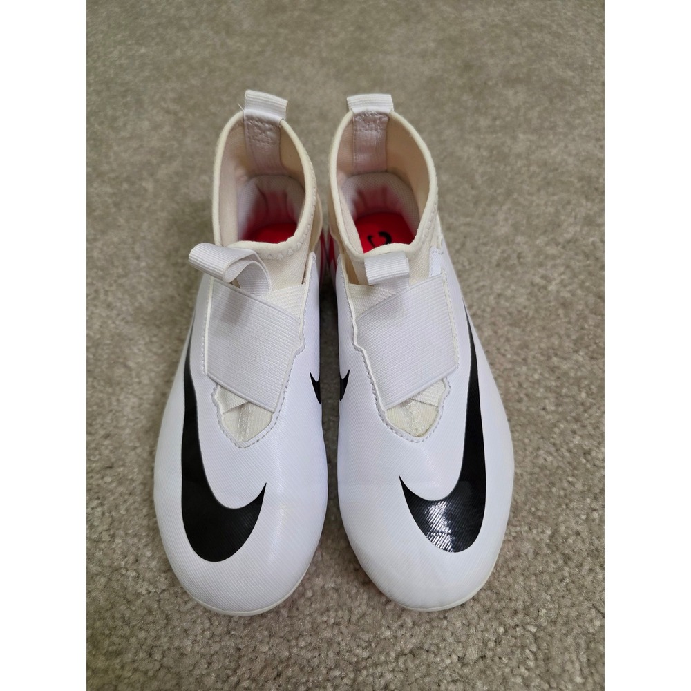 Nike Jr Air Zoom Mercurial Superfly 9 Academy Kid size 1 Soccer Cleats White Red - Picture 2 of 7
